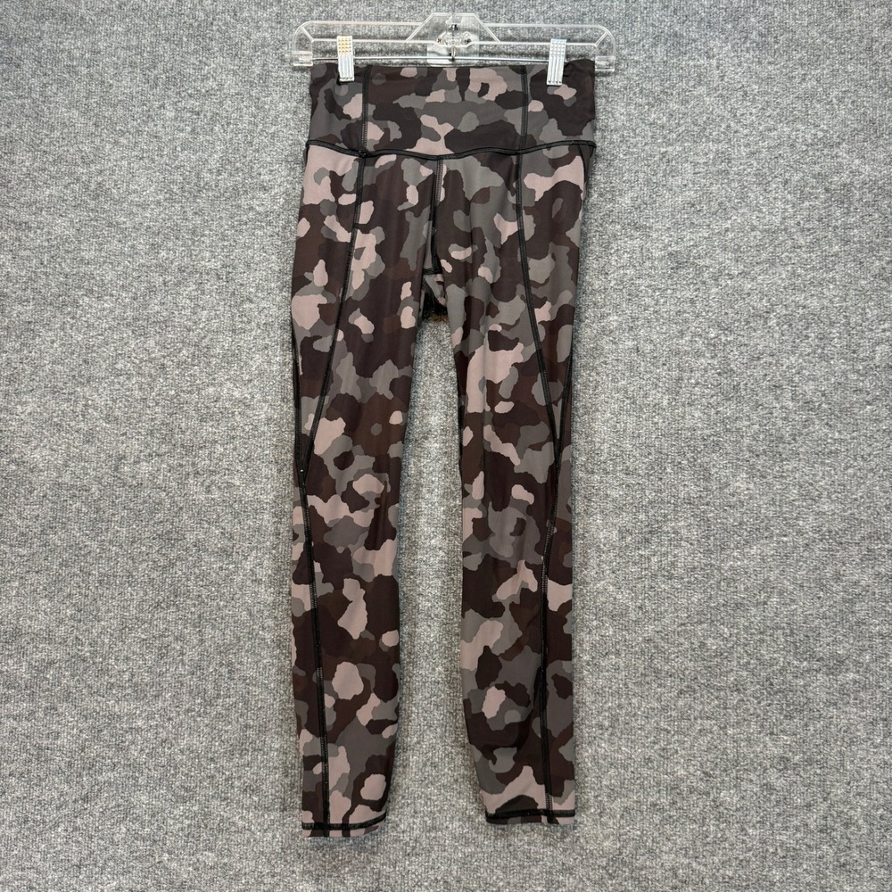 Athleta Lightning Camo‎ 7/8 Tight Women XS Brown Camouflage Yoga Leggings